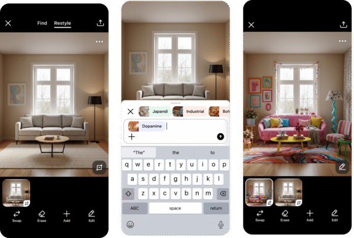 Pinterest Restyle funksiyası ilə otaqları süni intellektlə yenidən dizayn edir - wecom.az